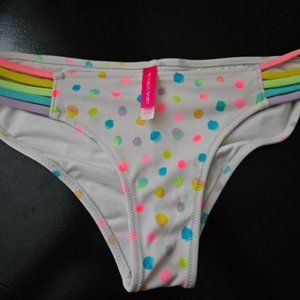 Victoria's Secret BOTTOMS ONLY Neon Polka Dots SMALL